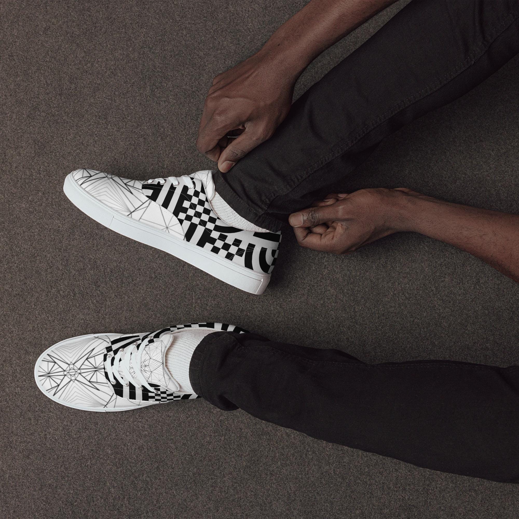 Designers Guild Black and White Men\'s Sneakers Studio Sneaker | Black & Vintage White | REPRESENT main image 3