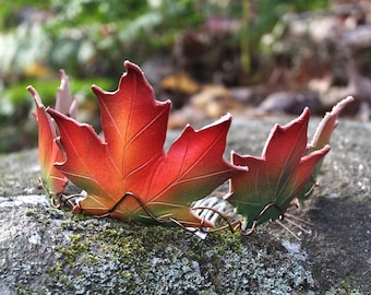 Fall Leaves Leather Armor - Crown - Elven Fae Tiara