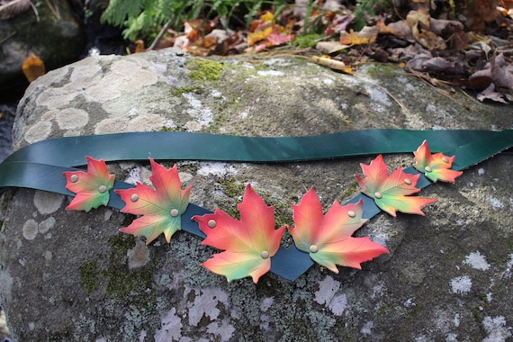 Fall Leaves Leather Armor - Belts - Elven Fae Armour Cinch  display picture 3