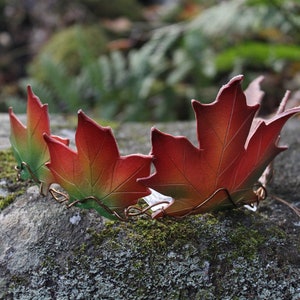 Armure en cuir de feuilles dautomne Couronne Diadème elfique Fae image 9