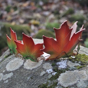 Armure en cuir de feuilles dautomne Couronne Diadème elfique Fae image 5