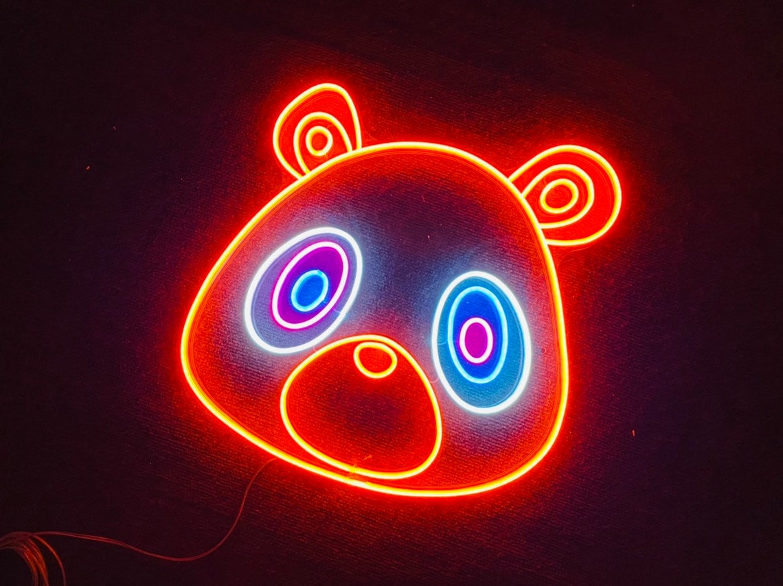 Kanye West Graduation Bear Neon Sign Custom Flex Led Neon | Etsy