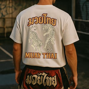 Muay Thai Tiger Shirt - Muay Thai Shirt - Thaiboxen-T-Shirt - Martial Arts Shirt - Kickboxen T-Shirt - Kämpferbekleidung - Sak Yant Tigers Shirt