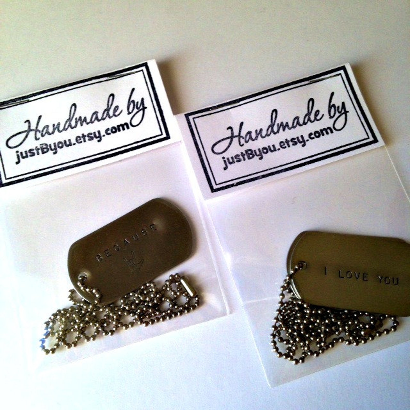 Handstamped Dog Tag Key Chain Stainless Steel CUSTOMIZED Etsy