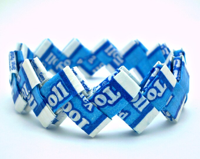 Vanilla Tootsie Roll Recycled Candy Wrapper Bracelet Etsy