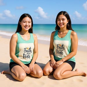 Faith Over Fear Tank Top: Inspirational Unisex Summer Apparel