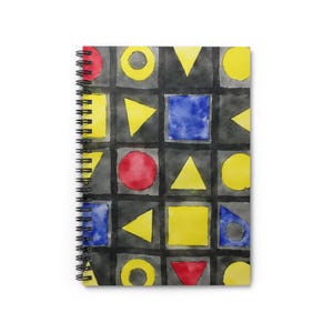 Geometric Design Spiral Notebook Colourful Art Journal School Essentials Gift for Students Office Supplies Creative Writing