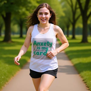 Anxiety is My Cardio Racerback Tank: Motivational Workout Top