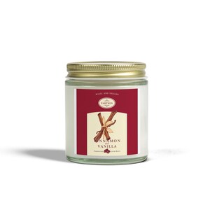 Cozy Cinnamon Vanilla Scented Candle - Relaxation, Spa, Aromatherapy,Indulge in Warmth: Cozy Cinnamon Vanilla Scented Candle