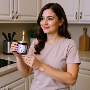 Lavender Soy Candle: Aromatherapy Relaxation Gift Set