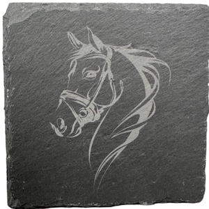 Slate Horse Coaster: Equestrian Decor, Rustic Homeware