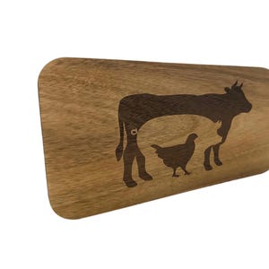 Farm Animal Kitchen Cutting Board, Wooden Animal Board, Farmhouse Style Board, Cooking Gift, Unique Gift