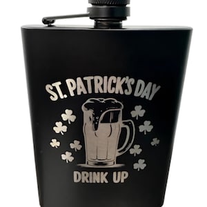 St. Patrick&#39;s Day Metal Flask - Drink Up