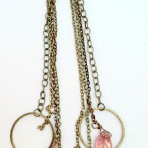 Long Earrings, Chain Earrings, Long Dangle Earrings - EML038