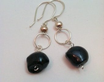 Freshwater Pearl and Sterling Silver Earrings - EWR050