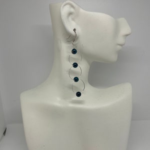 Wire Wrapped Earrings, Dangle Earrings,  Silver Wire Earrings, Funky and Fun - EWR005