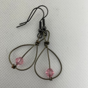 Gunmetal Wire Hoop Earrings - EWR027