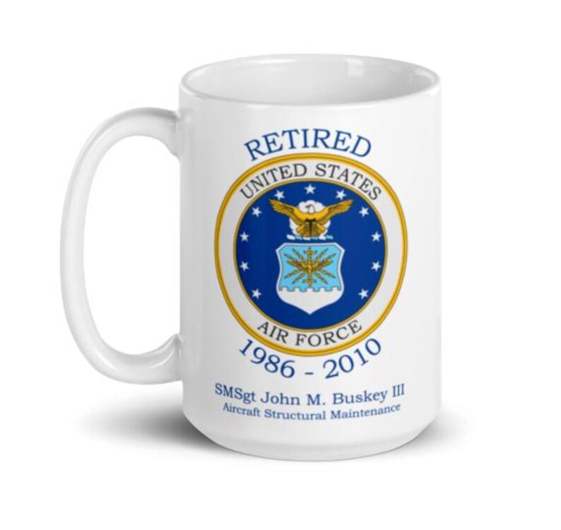 Personalized U.S. Air Force Retired or Veteran Career Mug - Military ...