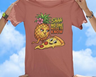 Pineapple on Pizza tee, retro t-shirt, vintage tee, funny tees, best selling t-shirts, gift tees, old school t-shirt, pizza tees, adult tee
