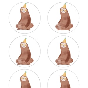 Sloth Cupcake Toppers