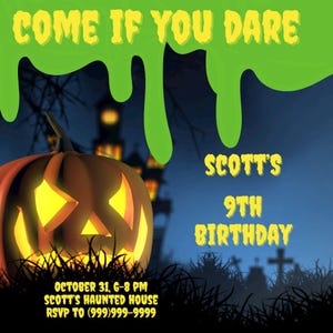 Goosebumps Birthday Invitation Digital File