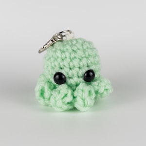 Octopus Keychain, Octopus Charm, Keychain Backpack, Keychain Cute, Keychain Gift, Keychain Charm, Keychain Ocean Gifts, Bag Charm, Green