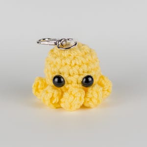 Octopus Keychain, Octopus Charm, Keychain Backpack, Keychain Cute, Keychain Gift, Keychain Charm, Keychain Ocean Gifts, Bag Charm, Yellow