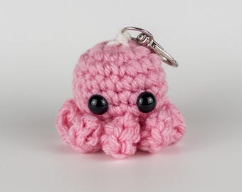 Portachiavi polpo, ciondolo polpo, zaino portachiavi, portachiavi carino, regalo portachiavi, ciondolo portachiavi, regali oceano portachiavi, ciondolo borsa, rosa
