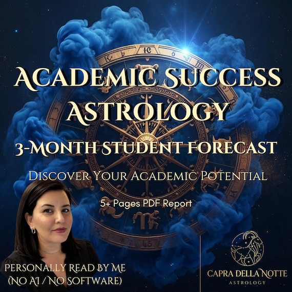 3-Month Academic Astrology Reading | Student Success Forecast (PDF Report)