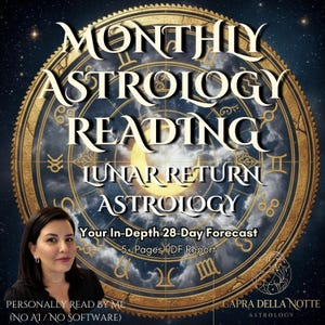 Monthly Astrology Reading, 30-Day Forecast, Lunar Return, Personal PDF Report,