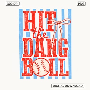 Hit The Dang Ball Softball Mama PNG, Retro Softball Mom Design, Rese Softball Turneringsgrafik, Matchdag Sport Mom Sublimering PNG
