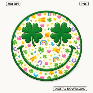 Clover Smiley Face - Etsy