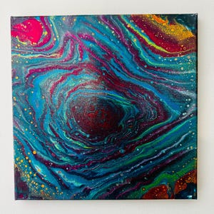 Acrylbild „Circles of Life“, 12x30cm, Acrylbild „Circles of Life“, handgefertigtes Gemälde, moderne Kunst, moderne Kunst