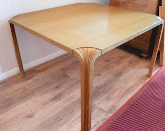 Vintage Alvaar Aalto Fan detail Birch Coffee Table, Artek