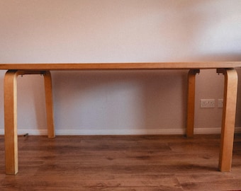 Vintage Alvar Aalto Rectangular Dining Table Desk, Artek. Two available