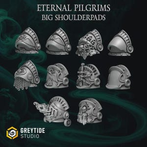 Lion&#39;s Pride Big Shoulderpads | GreyTide Studio | 3D Printed Resin miniatures wargaming | bits conversions | 40k | Eternal Pilgrims |Termis