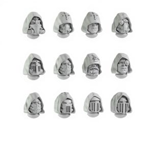 Pack 12x hooded heads | GreyTide Studio | 3D Printed Resin miniatures for wargaming | bits for conversions | space marines | 40k tow aos