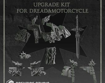 Eternal Crusaders bits for Ancient Armor & bikes | GreyTide Studio | 3D printed resin | kitbashing