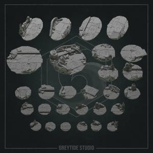 Set di base topper / GreyTide Studio / Miniature in resina stampate in 3D per wargame / pezzi per conversioni