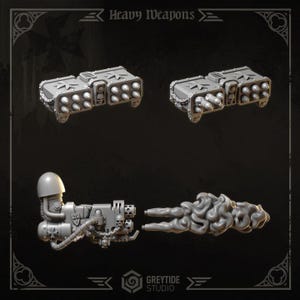 Armas pesadas de gran armadura / GreyTide Studio / Miniaturas de resina impresas en 3D / piezas para conversiones / marines espaciales / Terminators / 40k