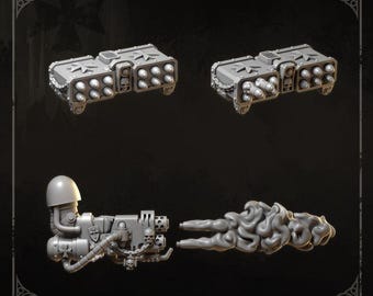 Große Rüstung für schwere Waffen | GreyTide Studio | 3D Gedruckte Resin Miniaturen | Bits für Umwandlungen