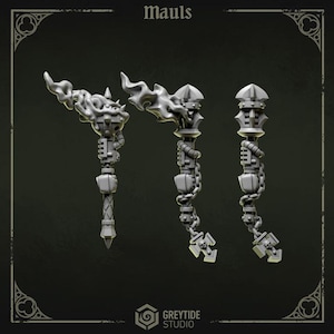 Mauls | GreyTide Studio | 3D Printed Resin miniatures for wargaming | bits for conversions | space marines | 40k tow aos