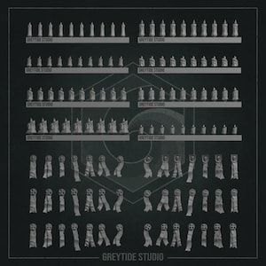 Pack 120x bits candles & purity seals | GreyTide Studio | 3D Printed Resin miniatures | wargaming | bits | conversions | space marines | 40k