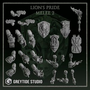 23x ビット ライオンズプライド 近接戦闘パック | GreyTide Studio | 3Dプリント レジンミニチュア ウォーゲーミング | ビットコンバージョン | 40k | エターナルピルグリムズ