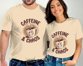 Caffeine and Chaos PNG - Sarkastisches Kaffee Design (Digitaler Download)