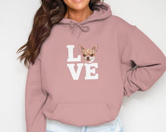 Chihuahua Love T-Shirt Design, Cute Chihuahua Digital Art, Dog Lover PNG, Chihuahua Mom or Dad Digital Download, Dog Art, Instant Download