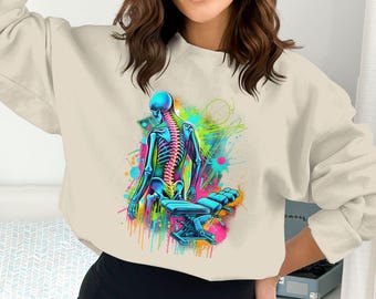 Chiropractic T Shirt Design, Digital Download, Colorful Spine Art, Adjustment Table, Medical Gift, Chiropractor Gift, Doctor Gift, PNG