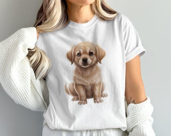 ゴールデンレトリバーの子犬の写真、高解像度、超リアル（デジタル