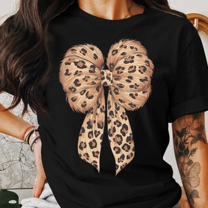 Leopard Kokette Bogen PNG Digital Download, Leopardenmuster Bogen, weiches Mädchen PNG, Shirt Design, Kokette Design, Sublimationsdesign, Bogen PNG