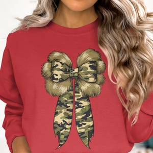 Camouflage Bow PNG: Military Wife Design (Digital Download)